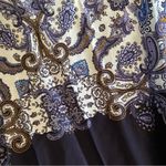 Lascana Women Blue Paisley Tunic Top Viscose V Neck 12/14 Large Photo 2