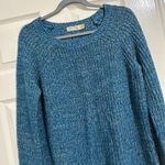 Faded Glory  Blue Knit Pullover Sweater Long Sleeve Cotton Blend Sz XL (16-18) Photo 1