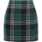 ✨Womens Wool Plaid Mini Skirt High Waisted Bodycon Pencil Sz S Skirt✨ Green Photo 1