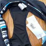 Jag jeans NEW NWT Solid Black Blue White Belted Stripe Y2K Bikini BOTTOM Medium Photo 8