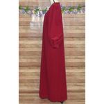 VTG Lorraine Fleece Maxi Length House Coat Robe 1/2 Zip Size L Pockets USA Made Red Size L Photo 6