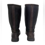 UGG  Women's Brooks Tall Boots Brown Black Leather Shearling Round Toe Size 7 Photo 9
