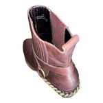 Allen Schwartz Sexy Biker chick heeled boots moto chain detail size 7.5​​​​​​ Brown Photo 9