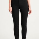 Arje Mid Rise Skinny Jeans Black Italian Fabric Cotton Womens Size 6 Photo 0