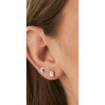 Boutique 14k White Gold Filled Pac-Man Mismatch Earrings Photo 5