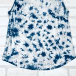 Lucky Brand  Women's Tank Top Blue Tie Dye Ruffle‎ Sleeveless Summer Size Small Photo 1
