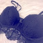PINK - Victoria's Secret Victoria’s Secret PINK Lace Black Push-up Bralette Photo 9