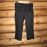 ZARA NWT Black Linen Blend Cropped High Waist Pants Photo 1
