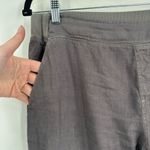 Fresh Produce Gray Cargo Pull On Linen Pants Medium Hi Rise Cropped Photo 5