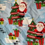 Wear for Care v neck scrubs top short sleeve women’s large Christmas holiday Blue Photo 2