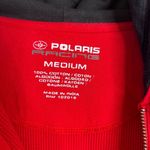 Polaris Racing Red Hooded 100% Cotton Full Zip Thermal Sweatshirt Size Medium Photo 9