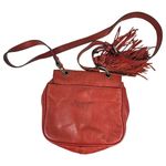 Patricia Nash Red Leather Fringe Crossbody Bag Purse Handbag Photo 4