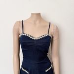 Modcloth [] Dollz & Dames Daisy May Denim Fit & Flare Retro Pinup Dress Sz Medium Photo 3