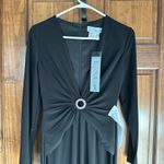 Mac Duggal IEENA FOR  Gathered Pearl Long Sleeve Keyhole Gown Photo 5