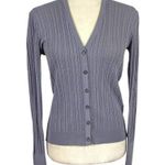 ZARA  Cable-knit Rhinestone Jewel Buttons Cardigan Lavender Size Medium Photo 1