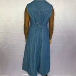 Robbie Bee Vintage  denim blue collared maxi dress Photo 3