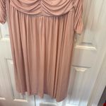 Eloquii  Pale Pink Ruched Off Shoulder Dress Size 22/24 Photo 7