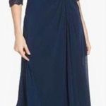 La Femme 23244 Navy Twist Front Gown 8 Photo 0