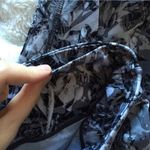 Calvin Klein Black Grey White Marble Speckle Print Ruched Leg Capri Leggings Photo 8