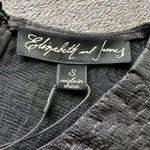 Elizabeth and James Brocade Yumi Peplum Black Tank Top Small NWT Photo 6