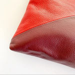 Fossil  Dawson Pebble Leather Patchwork Crossbody‎ Tan Maroon Persimmon Zip Bag Photo 6