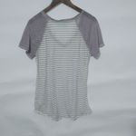 Maurice's  L Pastel Purple Stripe V-Neck Top Photo 1