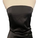 WAYF Black Satin Strapless Mini Dress Photo 1