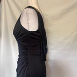 Camille La Vie Beaded Floor Length Gown Sz 6 Black Back Cowl Witchy Glam Goth Photo 11