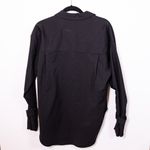 Good American Tabbed Poplin Cotton Stretch Collared Button Down Shirt Black 00/0 Photo 3