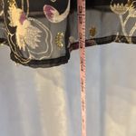 ZARA  FLORAL PEASANT DRESS WITH GOLD ACCENTS SZ: L Photo 3