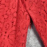 Moulinette Soeurs Anthropologie Shirt Womens 2 Red Lace Peplum Preppy Feminine Photo 5