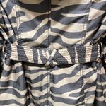 Jones New York  Zebra Print Button Up Trench Coat - Size Medium Photo 9