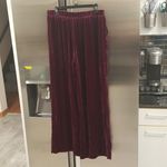 Faherty ππ Vintage Silk Velvet Genevieve Pant Wide Leg Maroon Banner Large NWT Photo 8