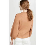 Line and Dot Alder Ribbed Mock Neck Sweater In Camel M EUC Photo 2