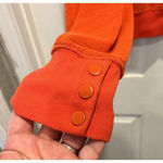 Z Supply Breanna Terry Sweatshirt Crop Orange Drop Shoulder Athleisure XL Photo 4