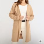 J.Crew  365 Juliette collarless sweater-blazer cotton wool blend camel size S Photo 13