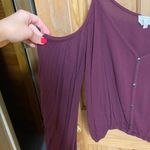 Long Sleeve Maroon Top Red Size M Photo 1