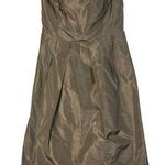 J.Crew Beige Silk A-Line Knee Length Strapless Dress 6 Photo 0