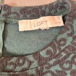 Loft  Ann Taylor Green & black print long sleeve a-line business casual dress siz Photo 6