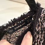 ZARA Short Sleeve Multicolored Knit Tiered Fringe trim Sweater Dress sz Small Photo 8