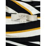 Loft Womens Size XS Striped Maxi Dress Black Yellow White Summer Beach Stretch Photo 7