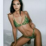 Blackbough 💕 Bikini Riri Triangle Top + Double Ring Cheeky Bottoms Zooted L NWOT Photo 6