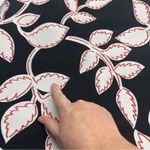 MSGM Leaves Leaf Patterned Brocade Skirt Black White Red Size 6 Waist 26 *FLAW Photo 7