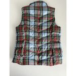 Lands' End Women's Blue Down Filled Plaid Turtleneck Puffer Vest S (6-8) (b20) Photo 3