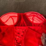 Women’s Red Prom Party Formal Dress With Corset Back and Leg Slit Size 10 NWOT Red Photo 8