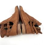 Free People  Landslide Tan Bootie Ankle Boot Braided‎ Leather Cutout Size 40 Tan Photo 3