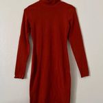 Heart & Hips Burnt Orange Mock Neck Dress Photo 1