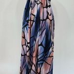 Hourglass Lilly Blue Purple Mauve Black Halter Neckline Low Back Maxi Dress S Photo 3