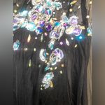 PARTYTIME Black MANY RHINESTONES Sz 16 Gown Prom Party Pageant Turquoise Photo 5