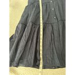 Madewell  Tie-Waist Tiered Midi Dress Windowpane Navy Blue Button Up Size 8 Photo 12